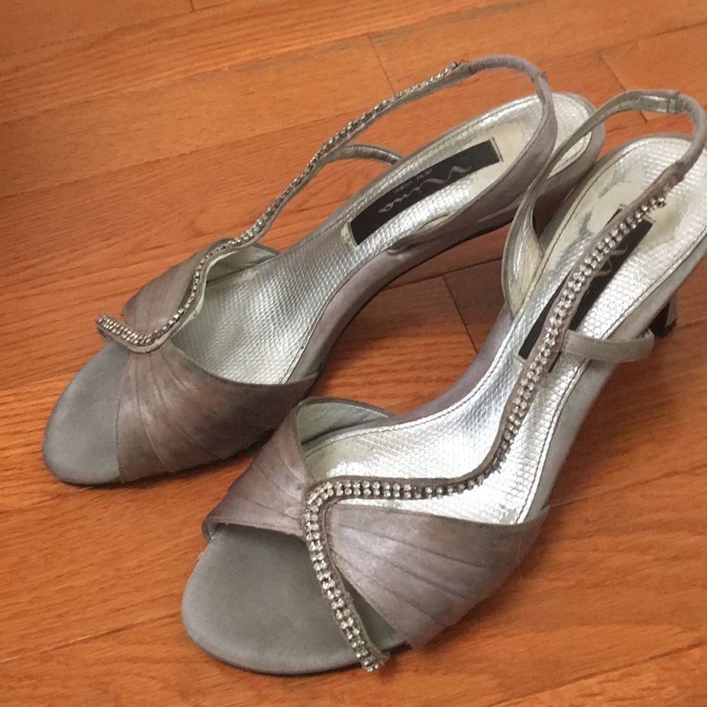 Nina Silver Diamond Studded Heels!